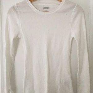 Old navy white waffle long sleeve